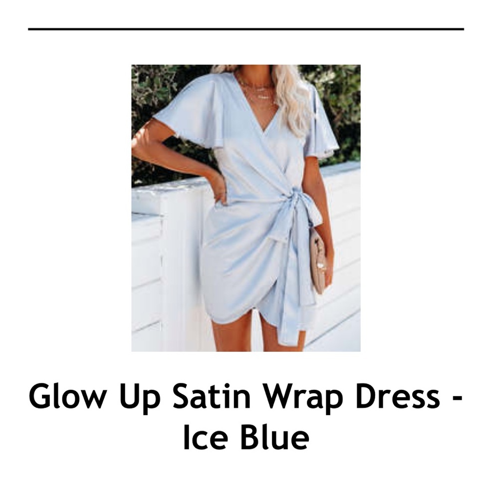 VICI Glow Up Satin Wrap Dress